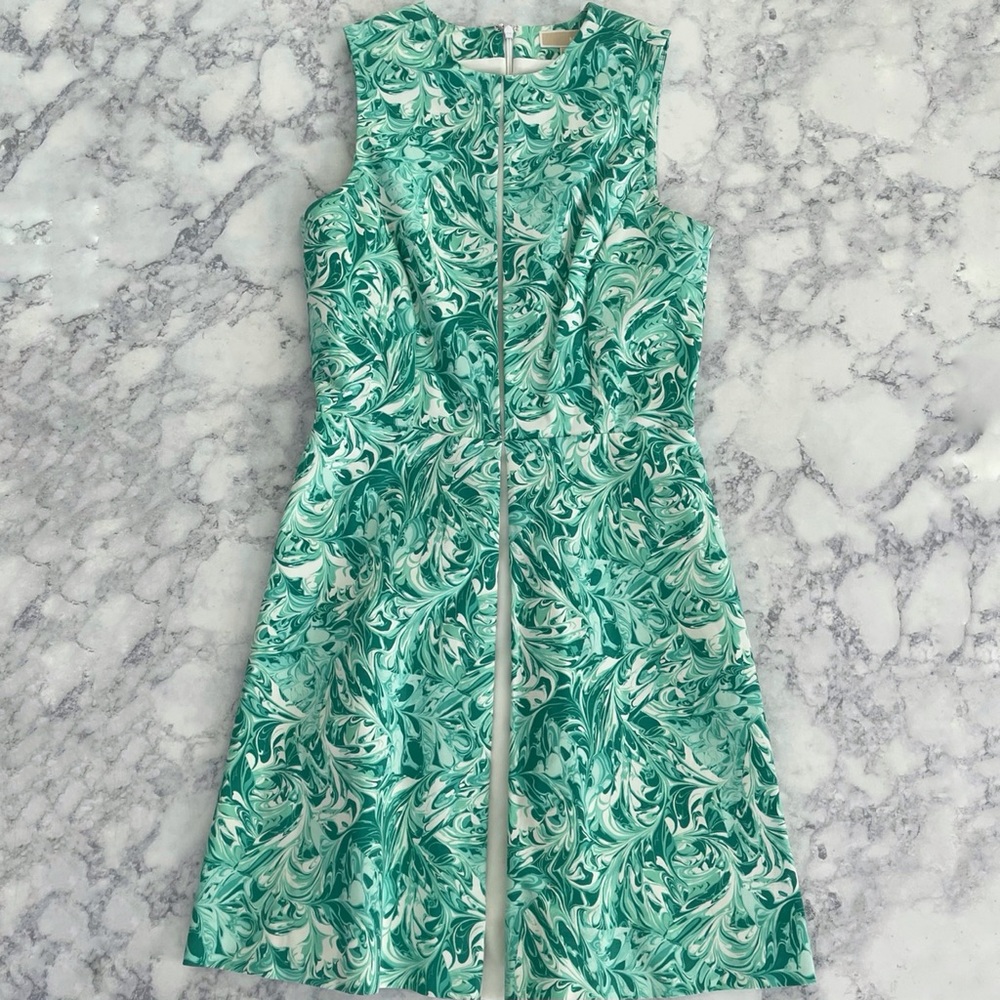 MICHAEL KORS Green Turquoise White Dinner Easter Business Wedding Dress